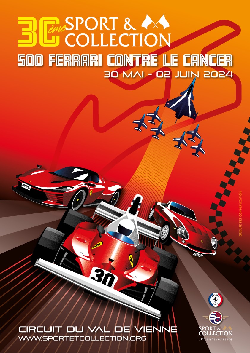 Affiche de l'événement : 500 Ferrari contre le cancer, édition 2024